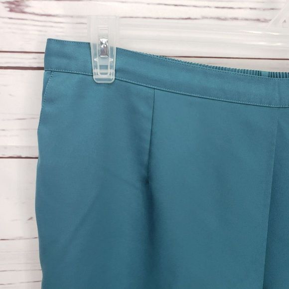 ALFRED DUNNER Woman's Pull On CLASSIC FIT PANTS Size 20 W Peacock Blue‎ Green - Picture 5 of 8